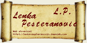 Lenka Pešteranović vizit kartica